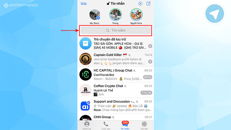 Cách tìm nhóm trên Telegram 1